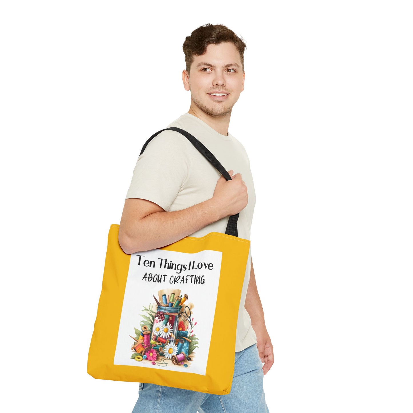 Crafting Enthusiast Tote Bag - Ten Things I Love About Crafting