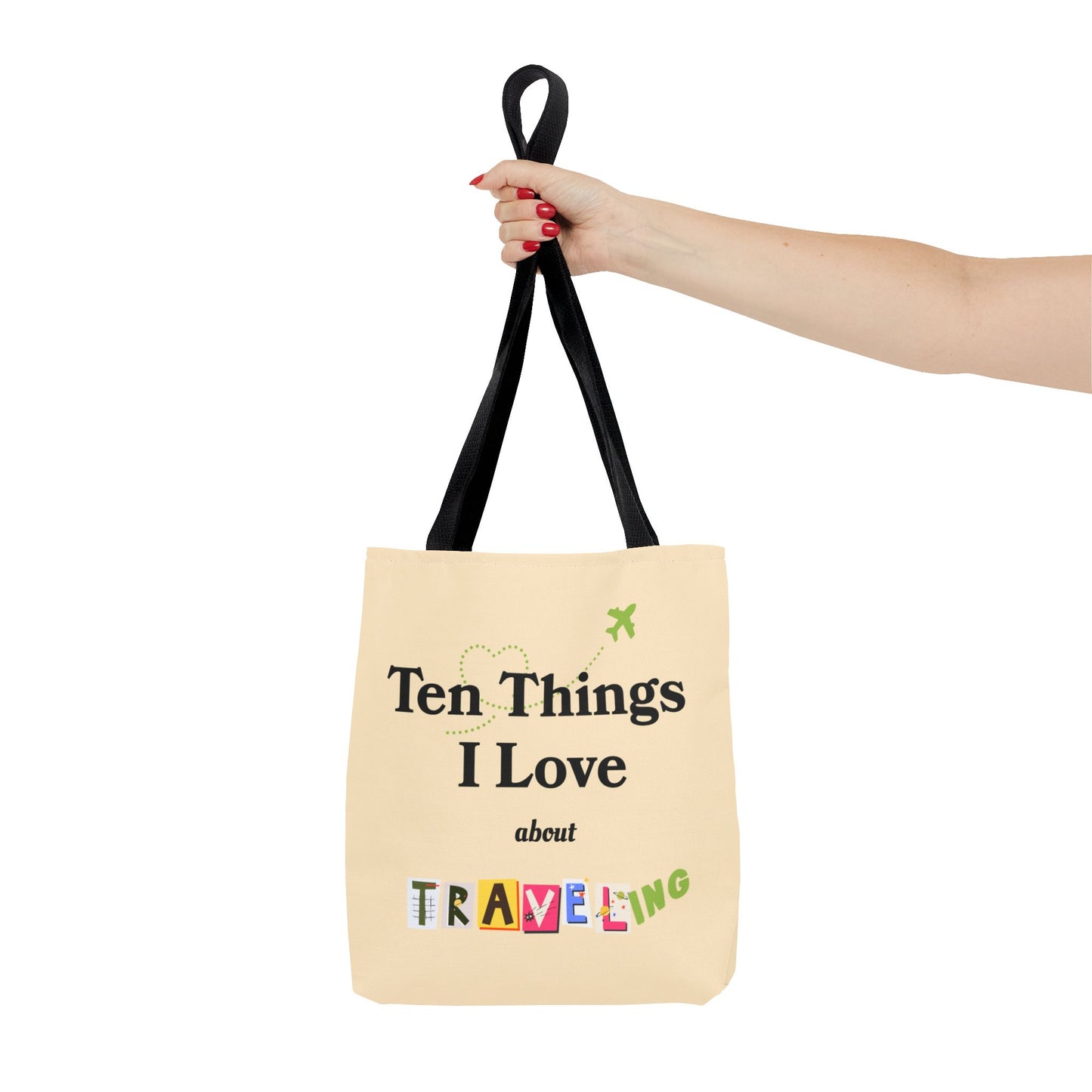 Travel Lover Tote Bag - Ten Things I Love about Traveling