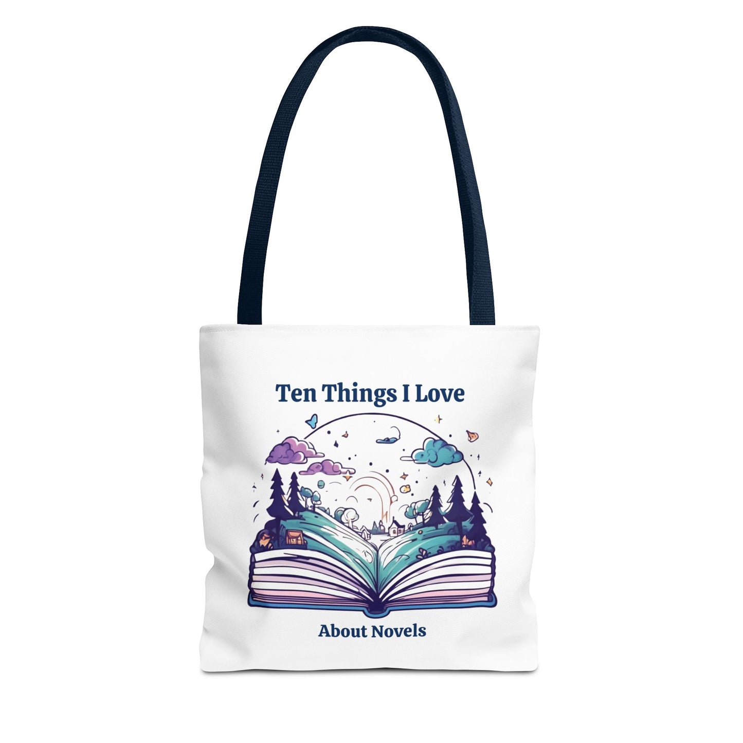 Book Lover Tote Bag - Ten Things I Love About Novels