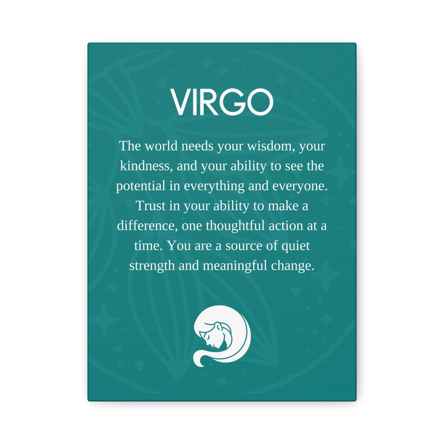 Virgo Inspirational Canvas Print