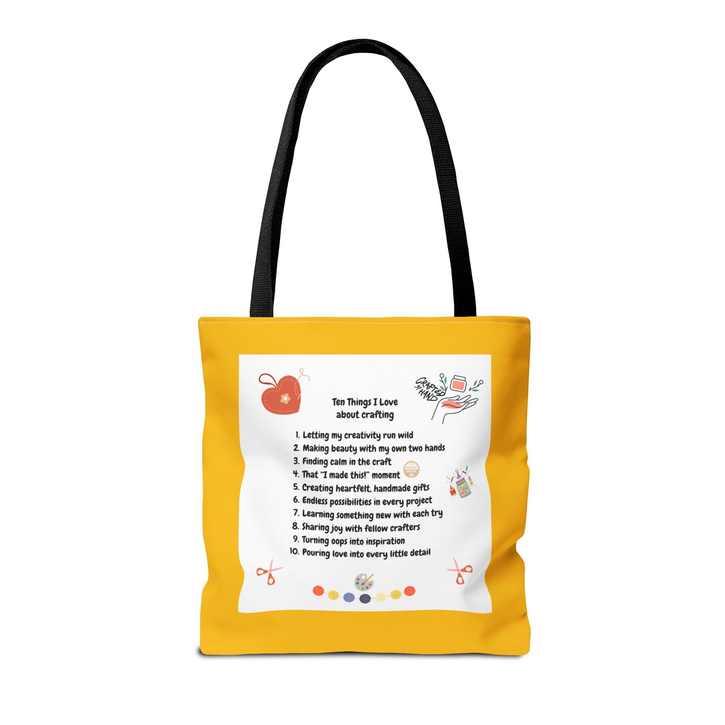 Crafting Enthusiast Tote Bag - Ten Things I Love About Crafting