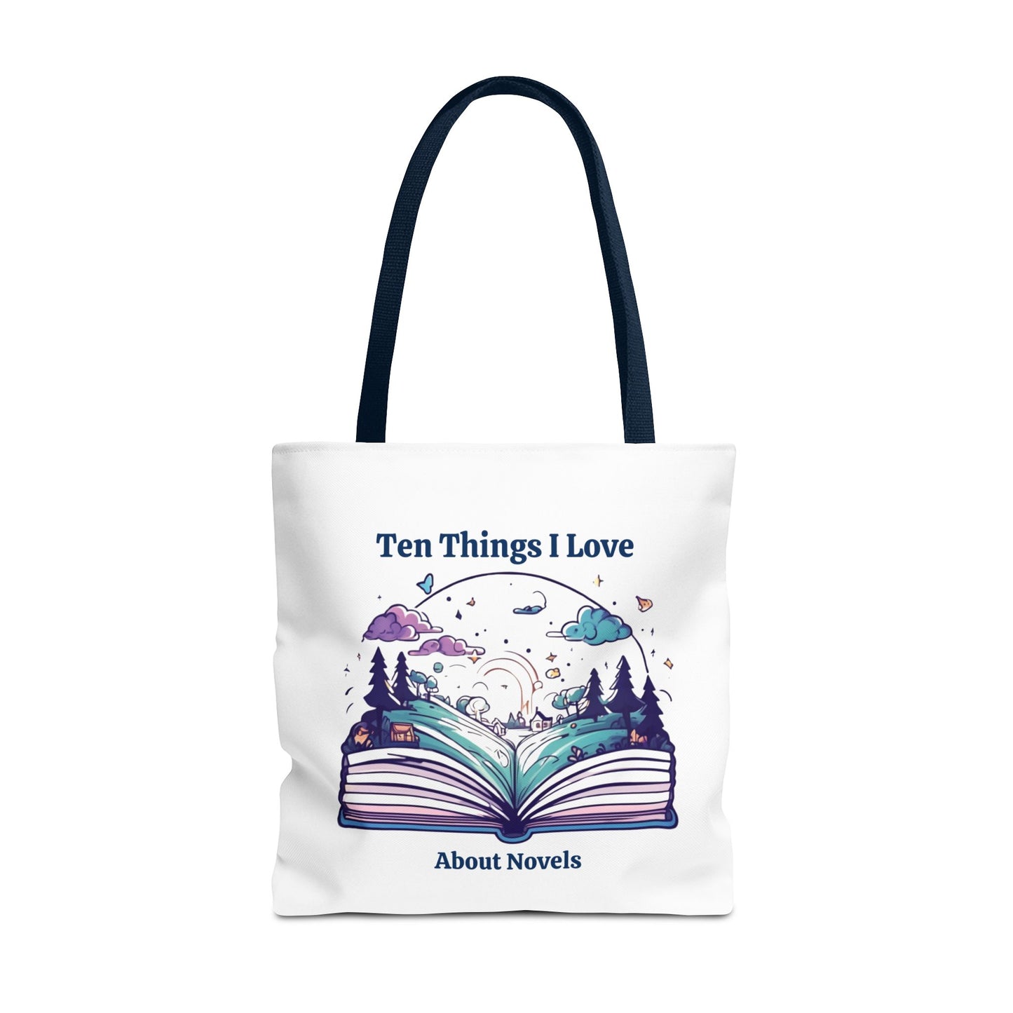 Book Lover Tote Bag - Ten Things I Love About Novels