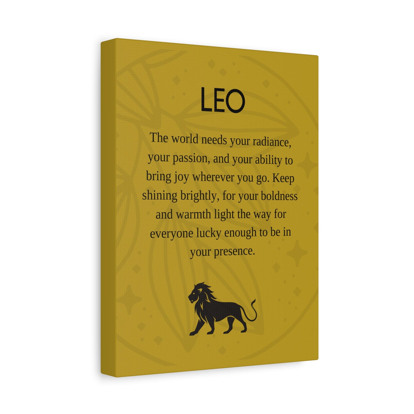 Leo Inspirational Canvas Print