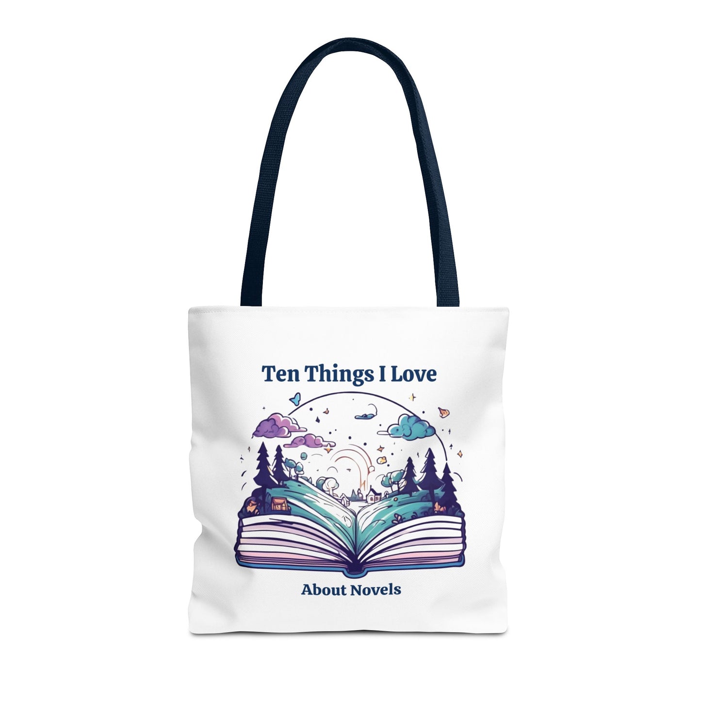 Book Lover Tote Bag - Ten Things I Love About Novels