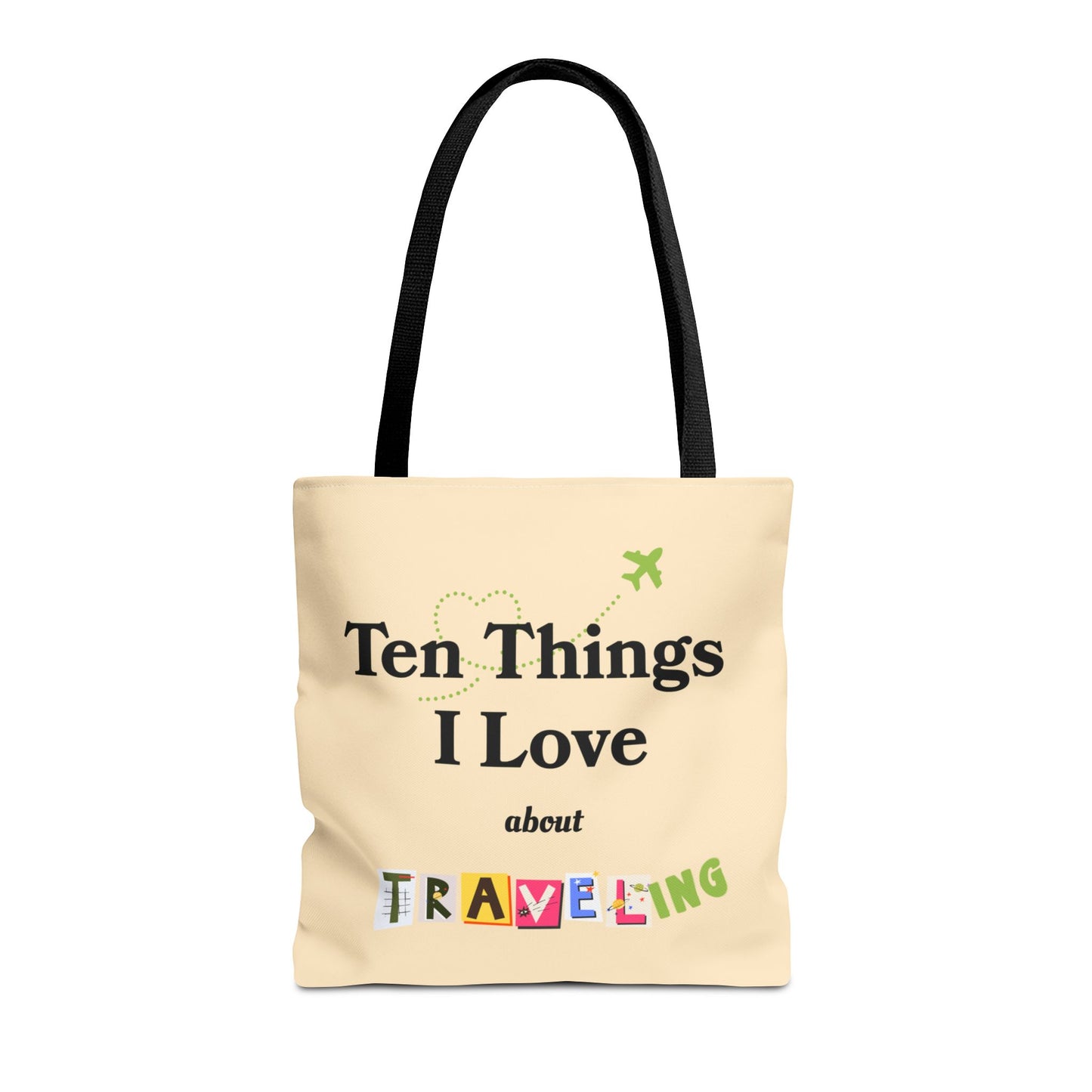 Travel Lover Tote Bag - Ten Things I Love about Traveling