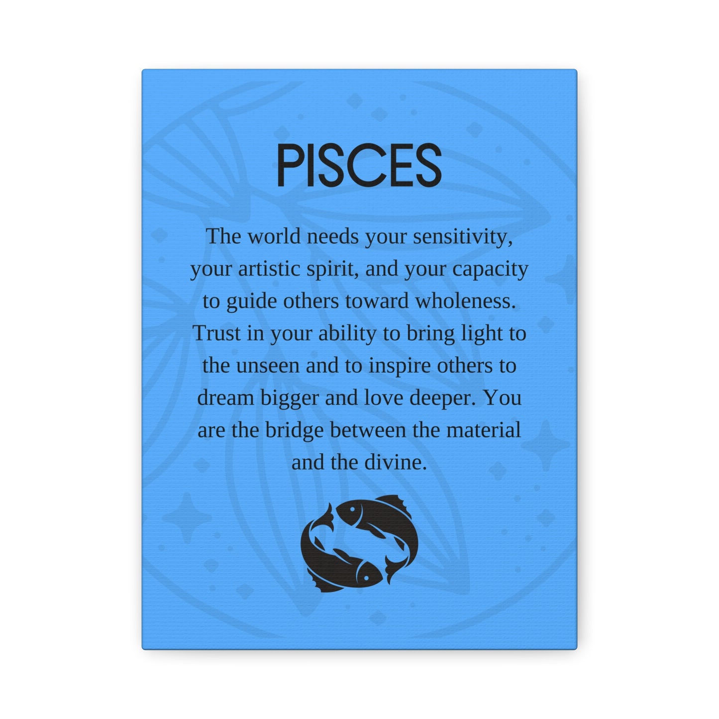 Pisces Inspirational Canvas Print