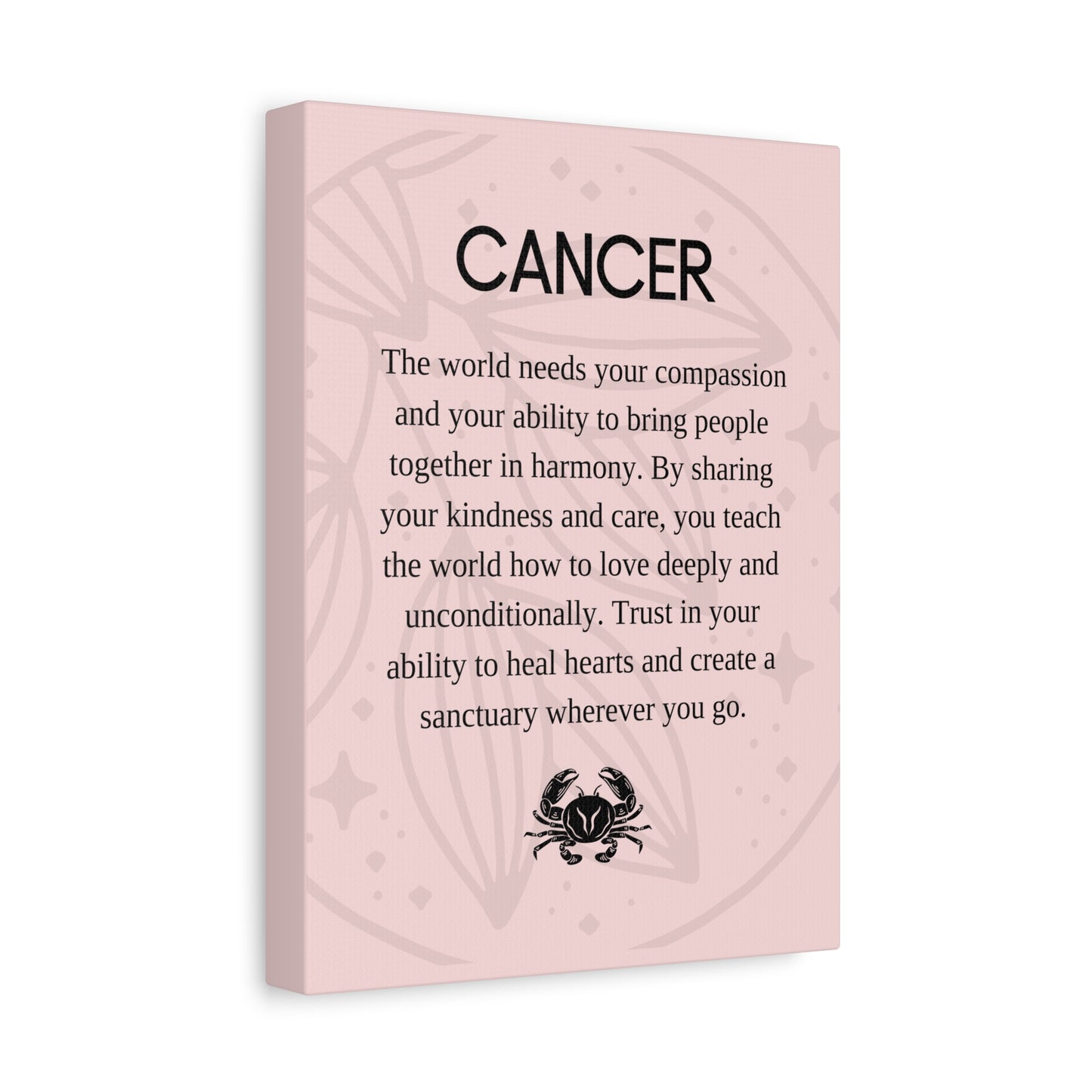 Cancer Zodiac Inspirational Canvas Print