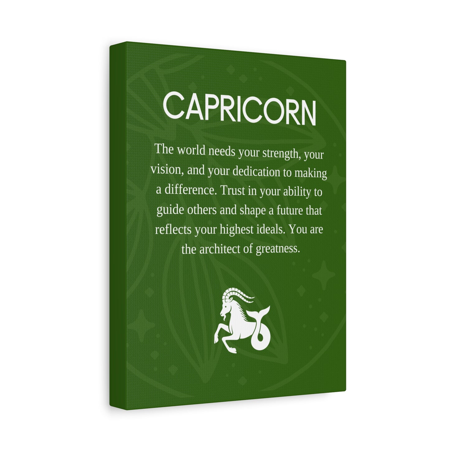 Capricorn Inspirational Canvas Print