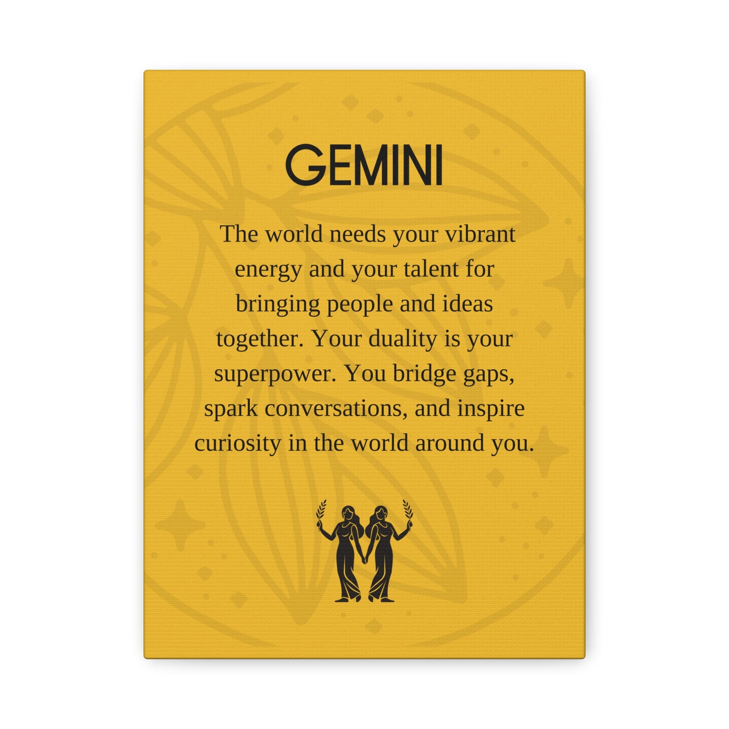 Gemini Inspirational Canvas Print