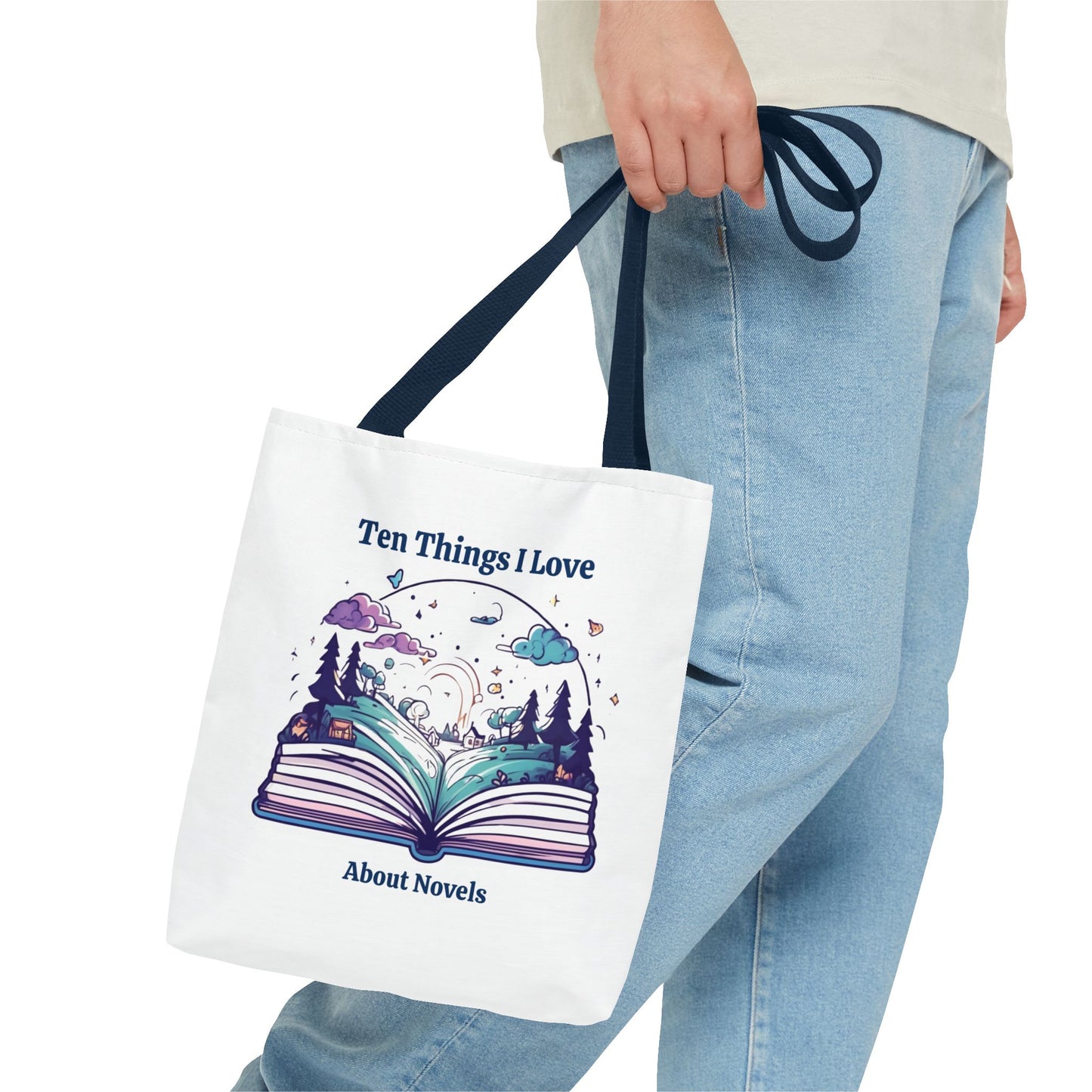 Book Lover Tote Bag - Ten Things I Love About Novels