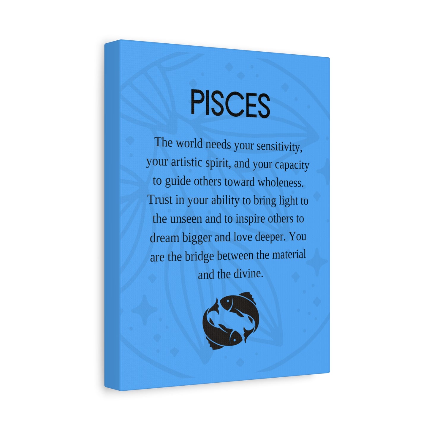 Pisces Inspirational Canvas Print