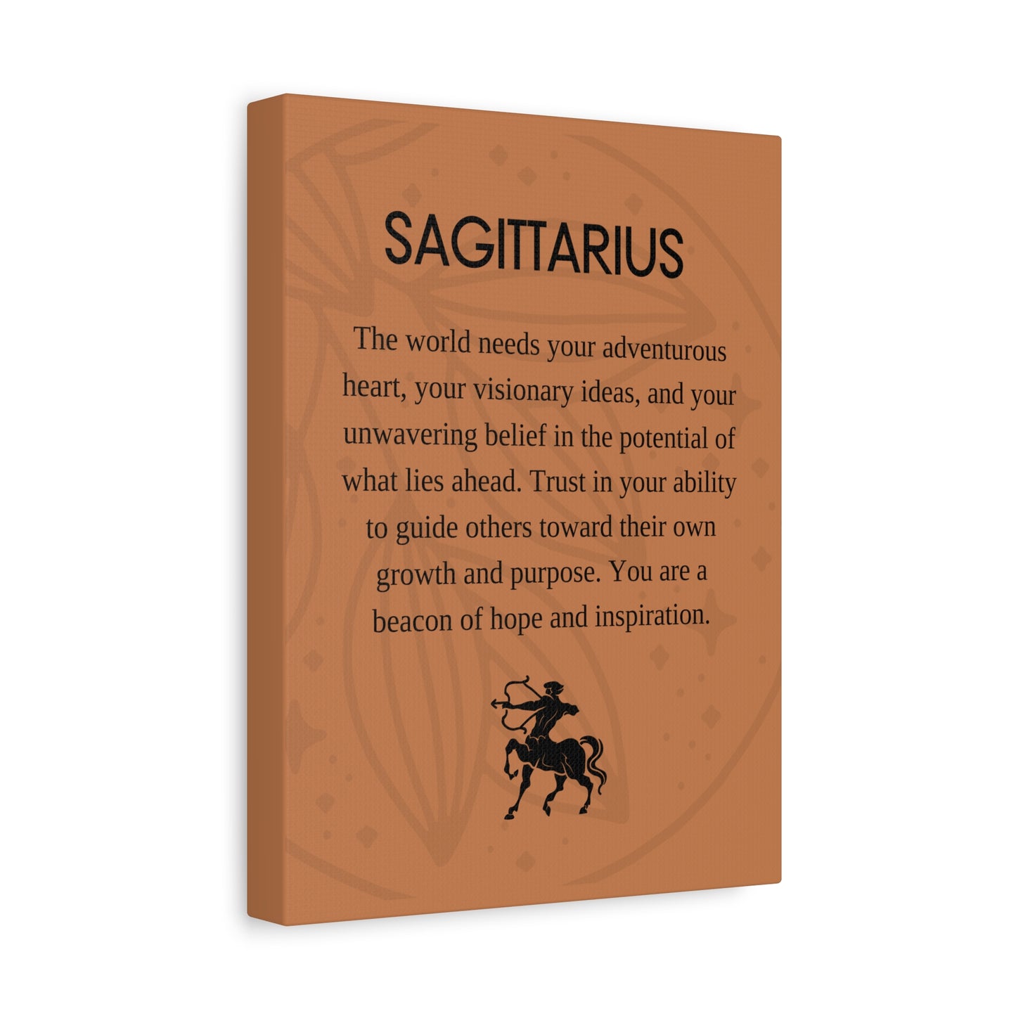 Sagittarius Inspirational Canvas Print