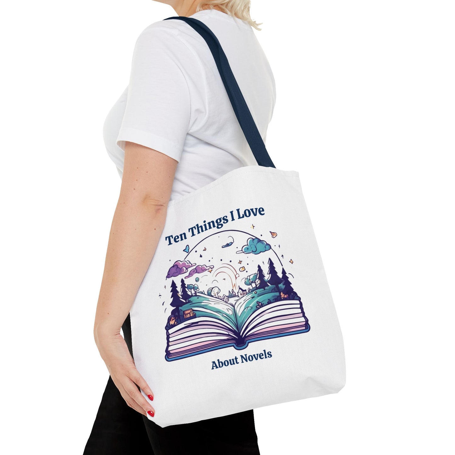 Book Lover Tote Bag - Ten Things I Love About Novels
