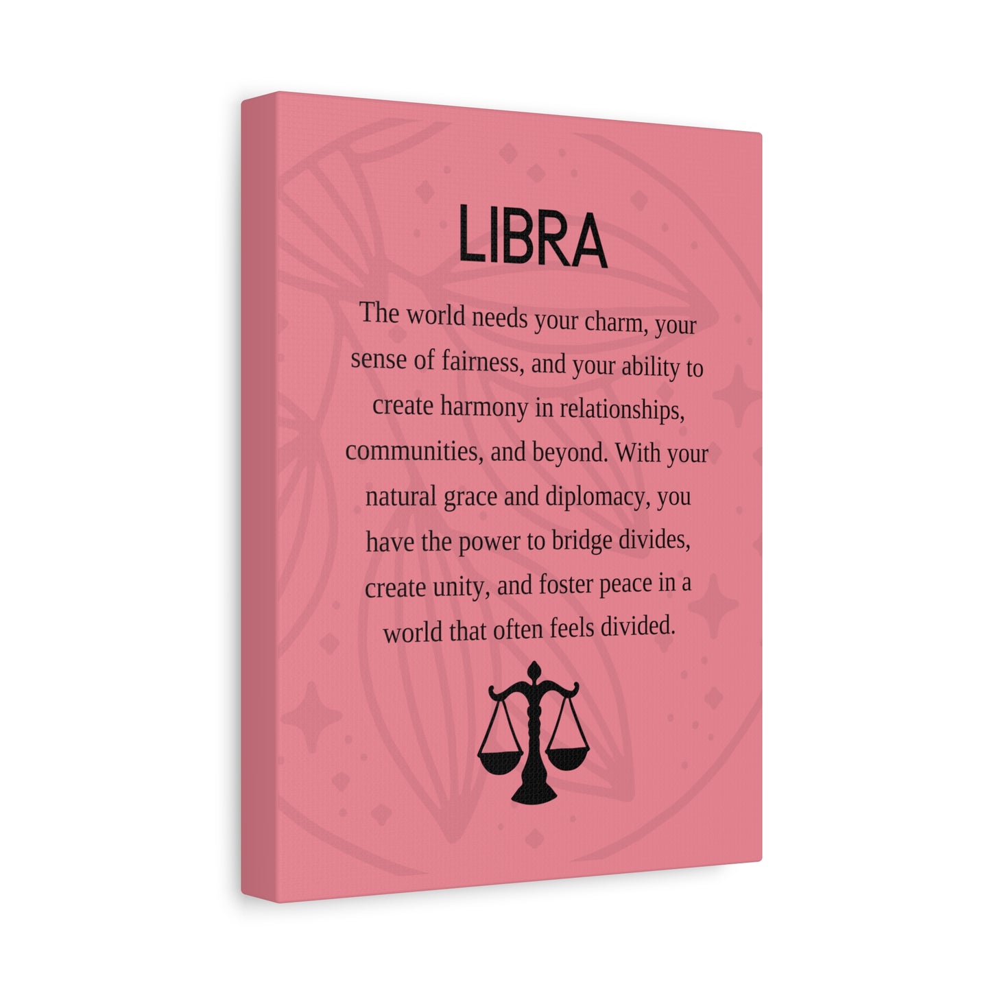 Libra Inspirational Canvas Print
