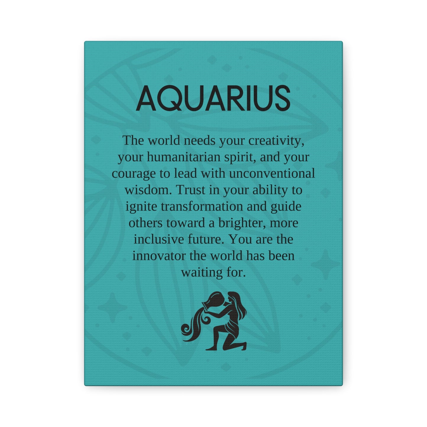 Aquarius Inspirational Canvas Print