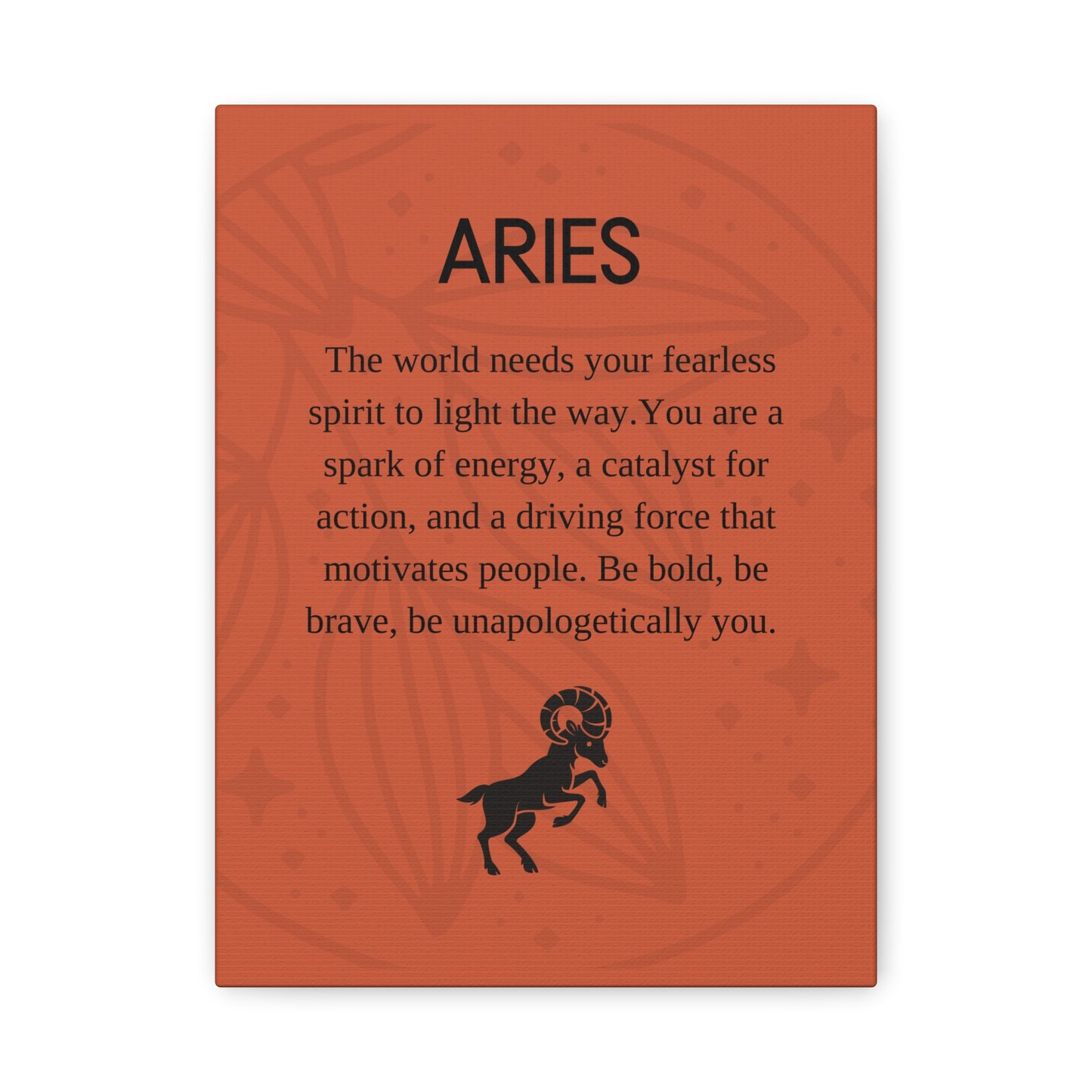 Aries Inspirational Canvas Print