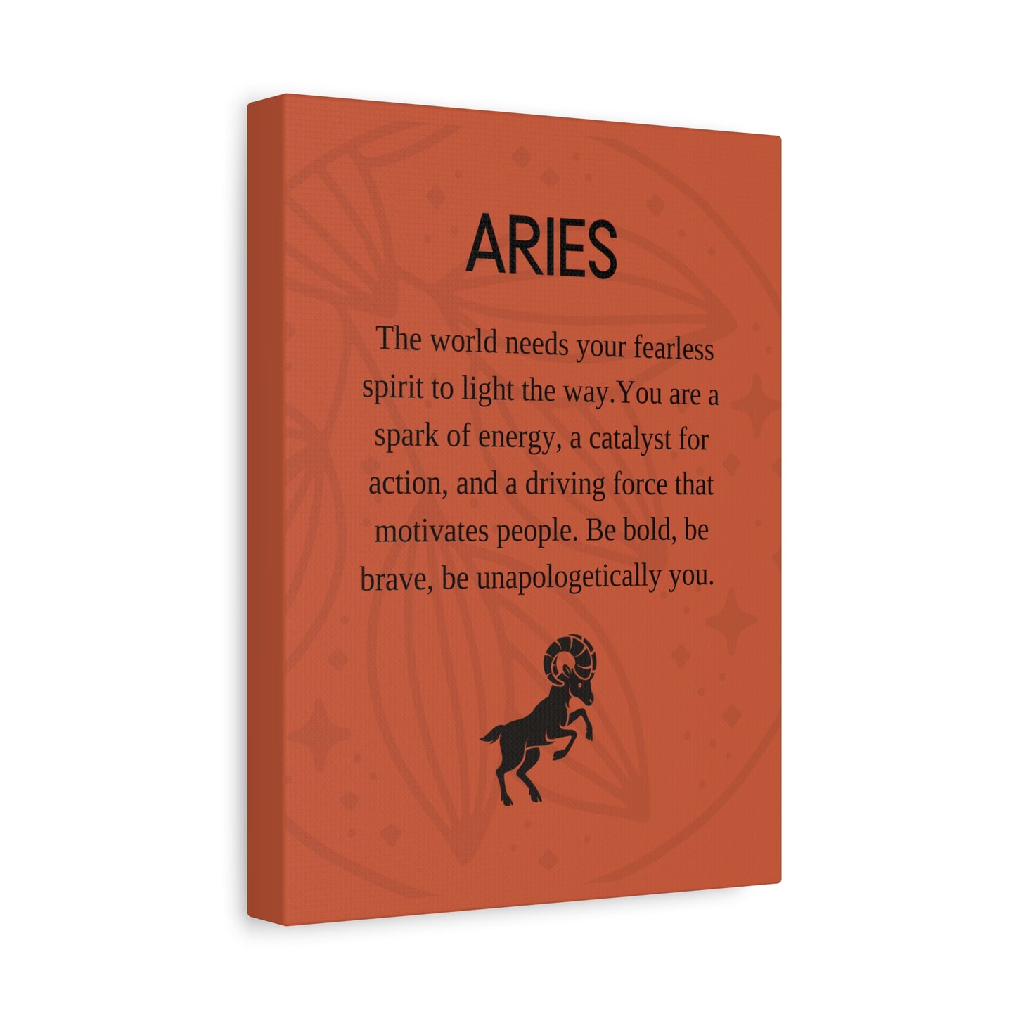Aries Inspirational Canvas Print