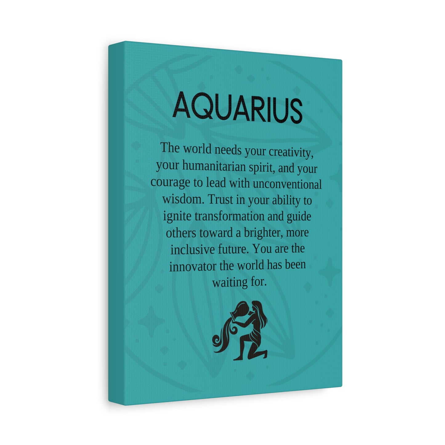 Aquarius Inspirational Canvas Print
