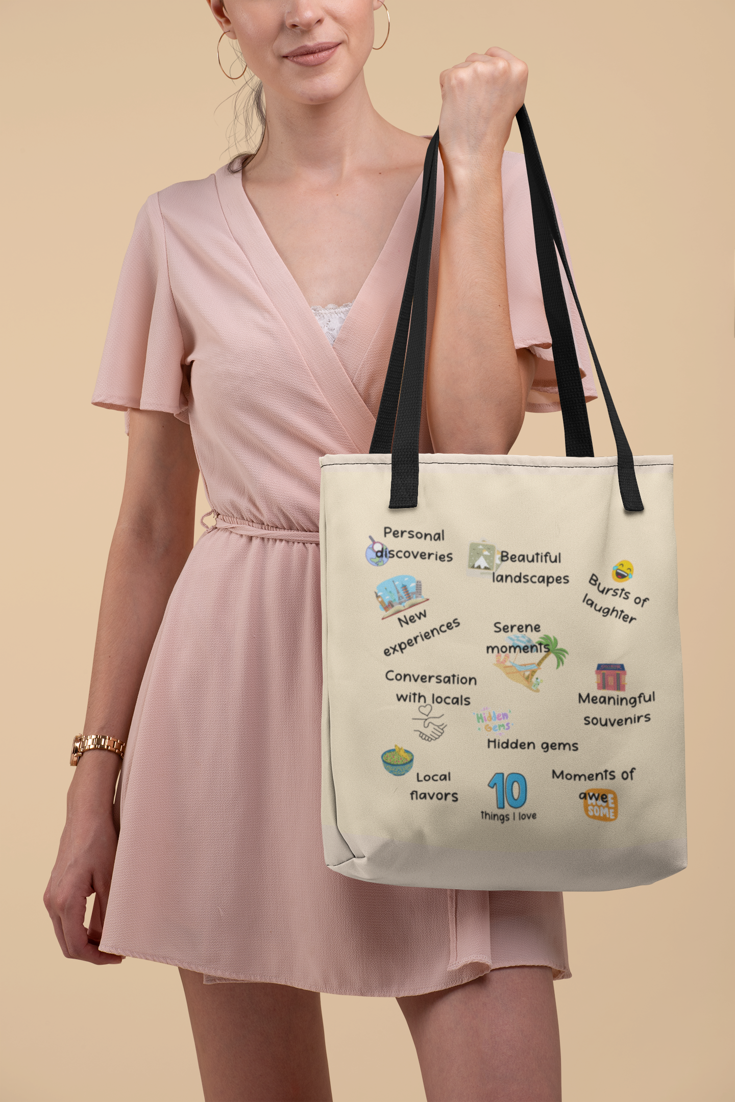 Travel Lover Tote Bag - Ten Things I Love about Traveling