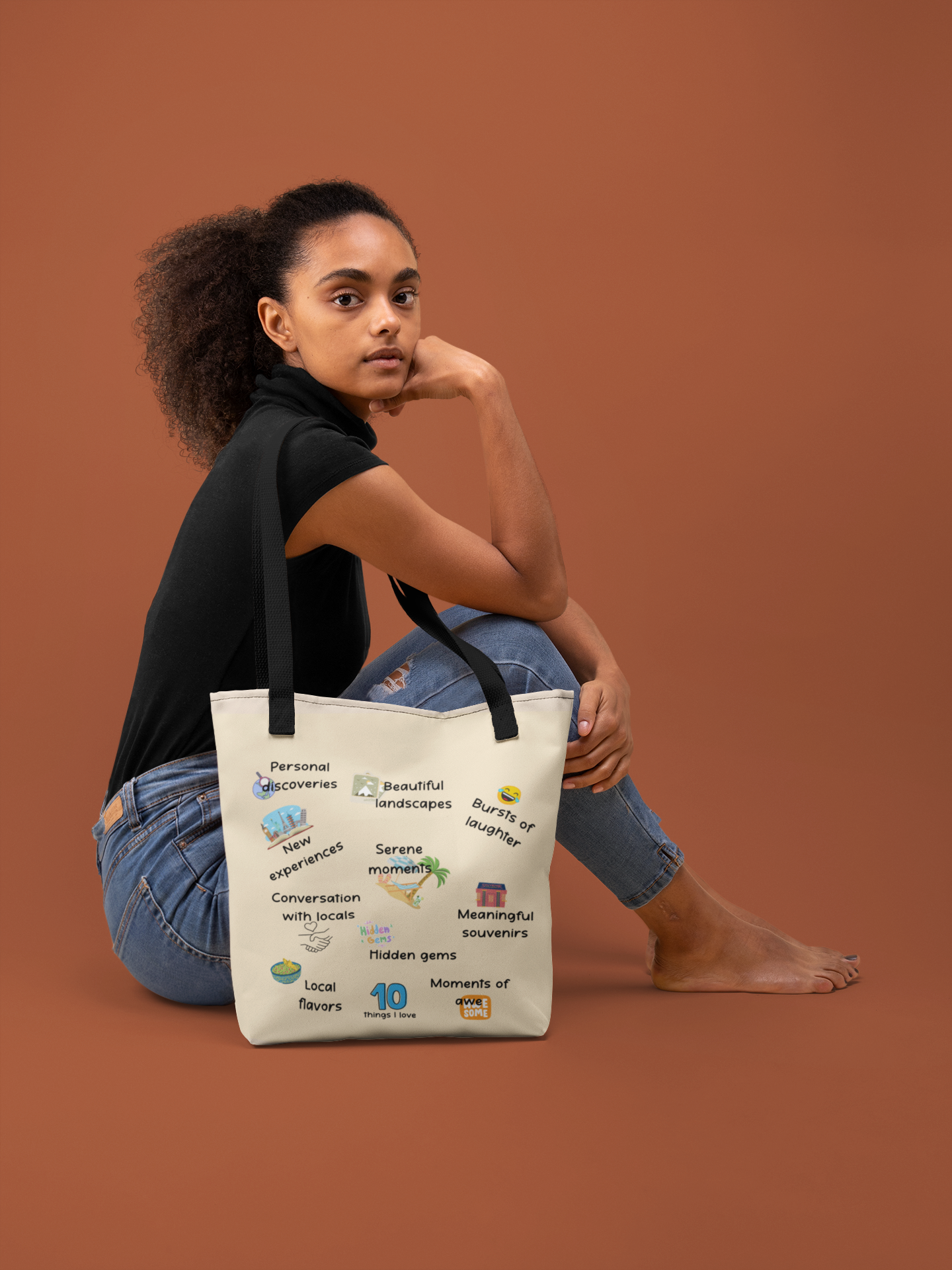 Travel Lover Tote Bag - Ten Things I Love about Traveling