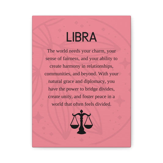 Libra Inspirational Canvas Print