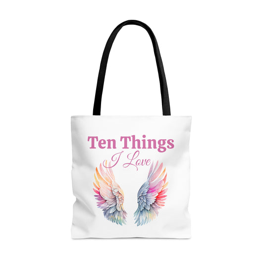 Ten Things I Love Angel Tote Bag