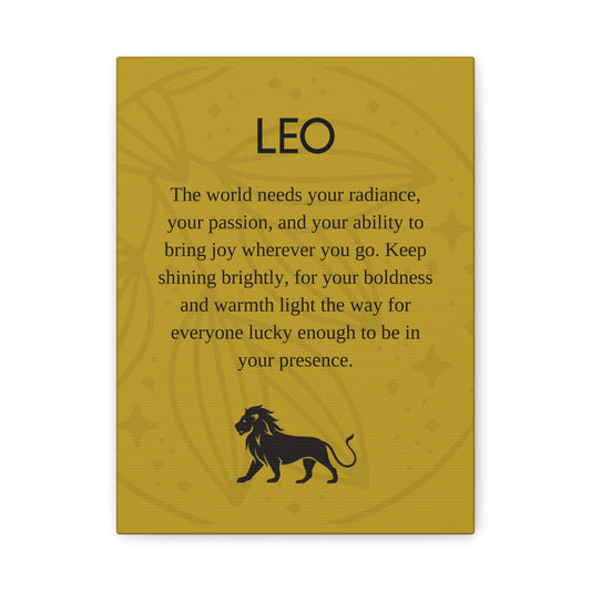 Leo Inspirational Canvas Print