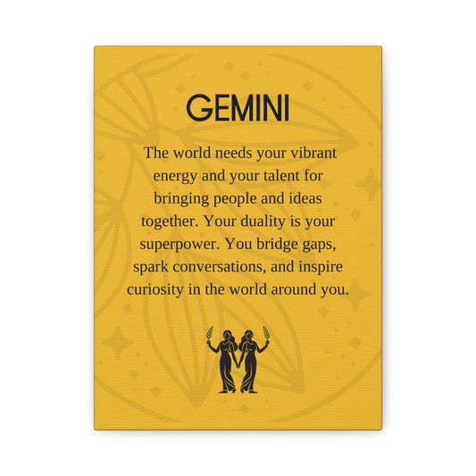 Gemini Inspirational Canvas Print