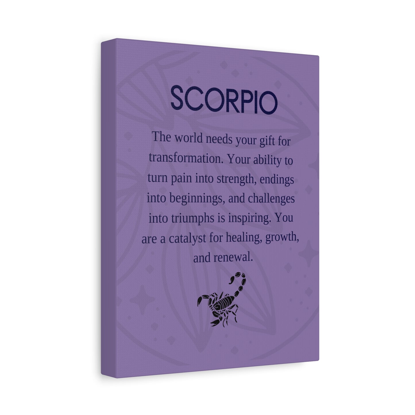 Scorpio Inspirational Canvas Print
