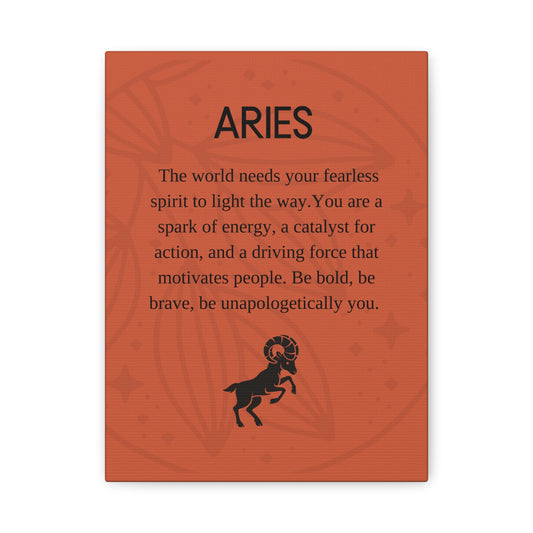 Aries Inspirational Canvas Print