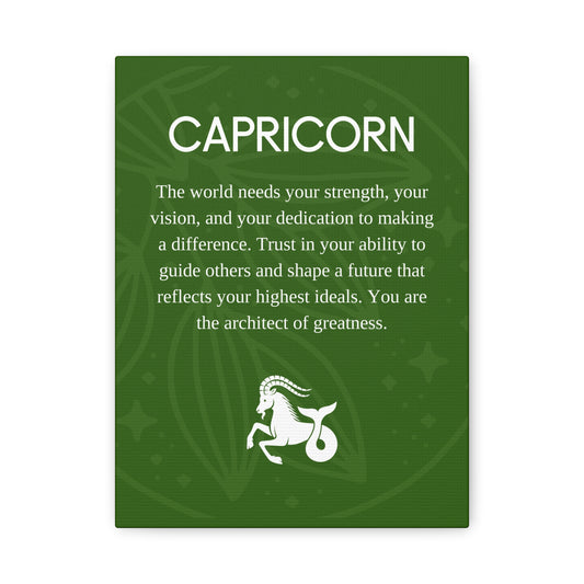 Capricorn Inspirational Canvas Print