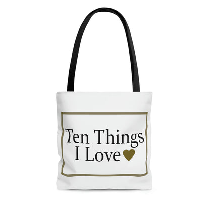 Olive Ten Things I Love Tote Bag