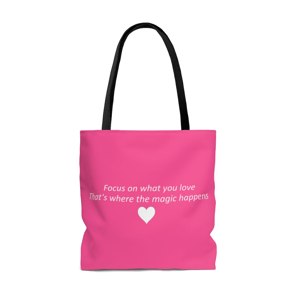 Pink Ten Things I Love Tote Bag