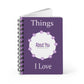 Things I Love About You Journal