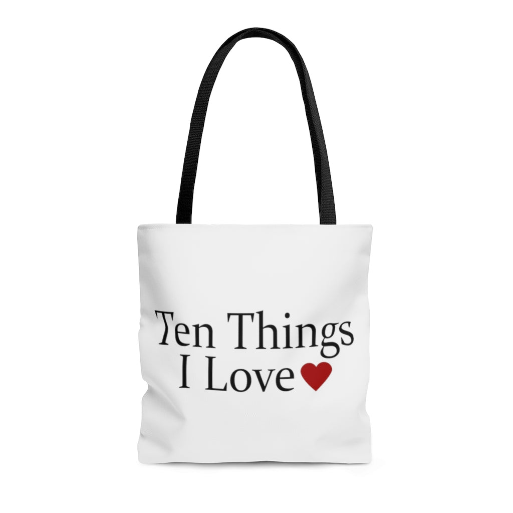 Ten Things I Love Totebag (red)